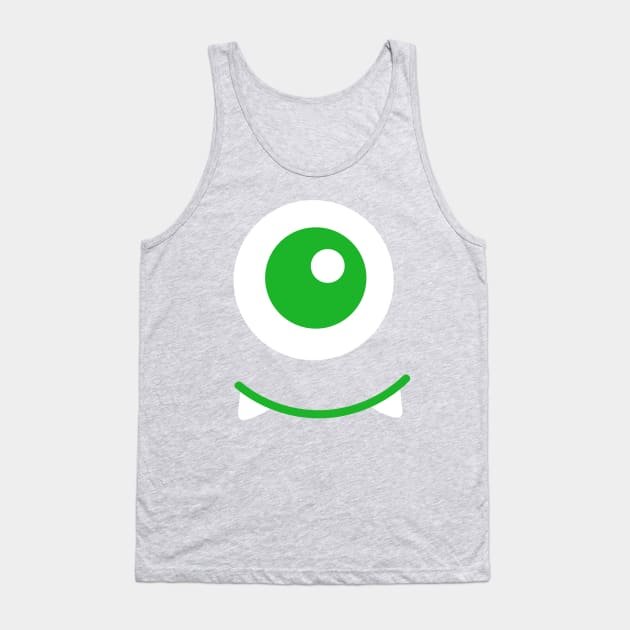 Green Monster Eye Tank Top by epiclovedesigns